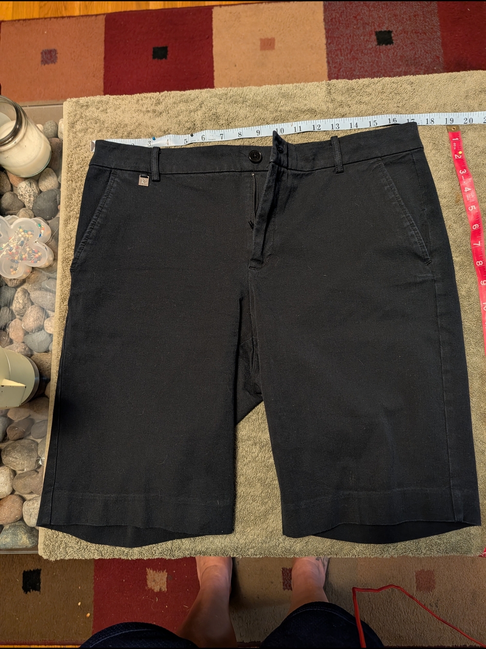 Ralph Lauren Black Cotton Bermuda Shorts